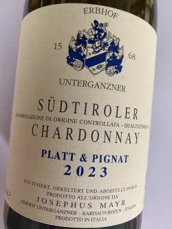 Josephus Mayr, Erbhof Unterganzner, Chardonnay Platt und Pignat 2023